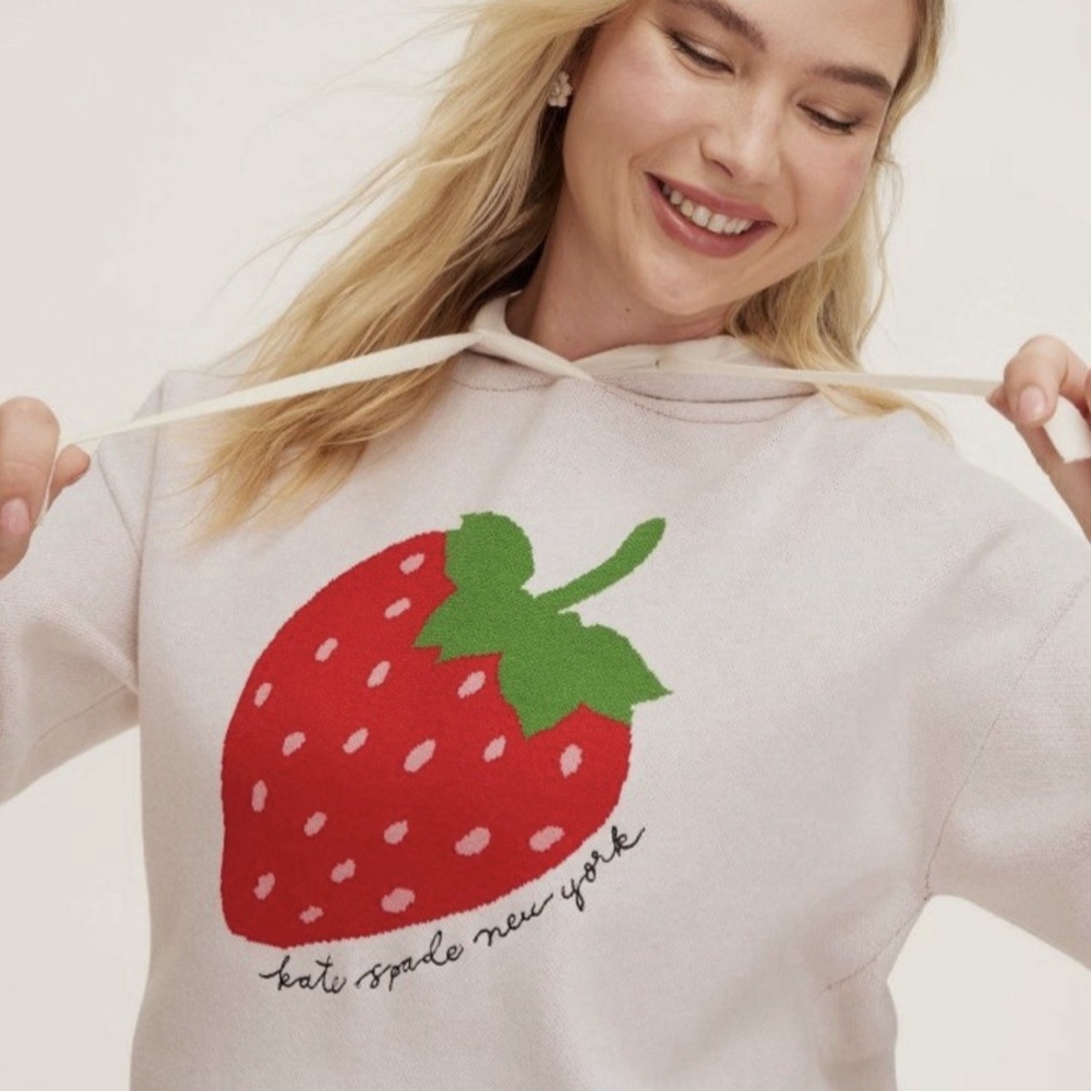 Kate Spade Strawberry Hooded Sweater